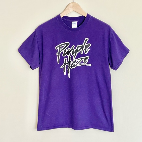 Purple Haze Graphic Prince Font Graphic Purple T Shirt Adult size Medium - Picture 2 of 6
